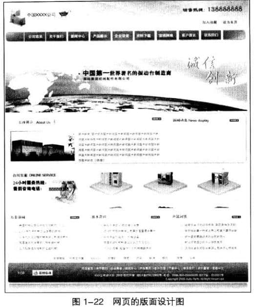 網(wǎng)頁版面設計圖